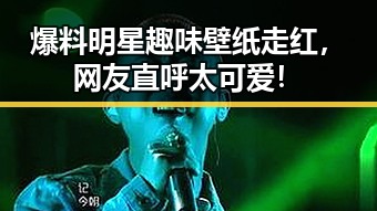爆料明星趣味壁纸走红，网友直呼太可爱！